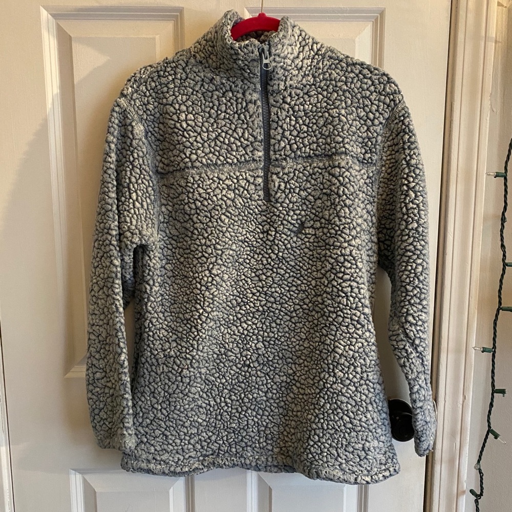 grey sherpa quarter zip